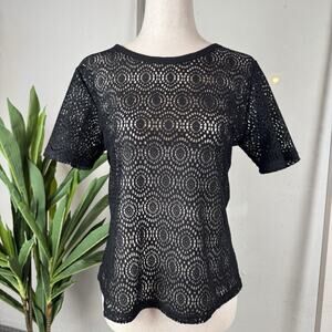 Crochet Black Shirt S/M